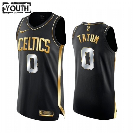 Maillot Basket Boston Celtics Jayson Tatum 0 2020-21 Noir Golden Edition Swingman - Enfant